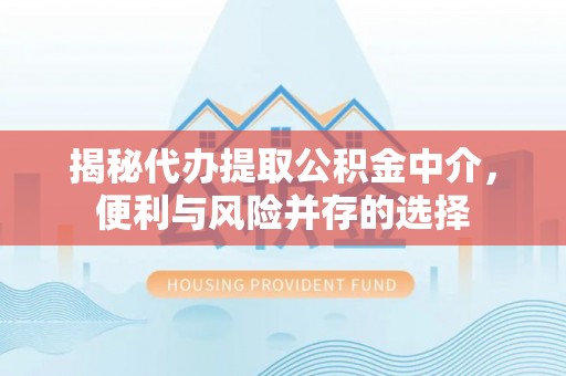 顺庆揭秘代办提取公积金中介，便利与风险并存的选择