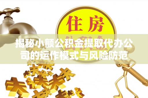 顺庆揭秘小额公积金提取代办公司的运作模式与风险防范
