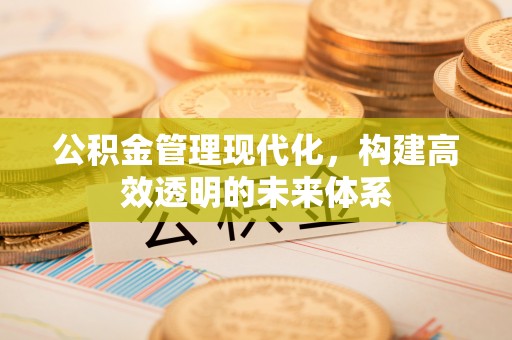 顺庆公积金管理现代化，构建高效透明的未来体系