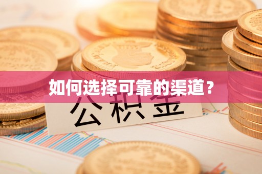 顺庆如何选择可靠的渠道？