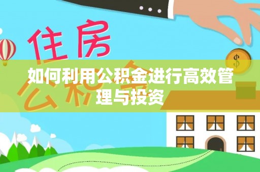 顺庆如何利用公积金进行高效管理与投资