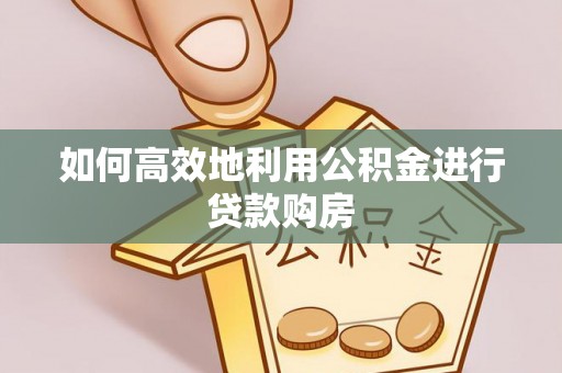 顺庆如何高效地利用公积金进行贷款购房